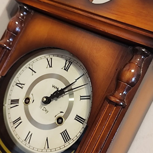 WM Widdop 31 Day Regulator Wooden Wall Clock like new