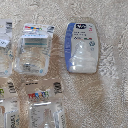 Dr. Brown's Options+ Wide-Neck Nipples and Chicco Sterilizing Tongs New