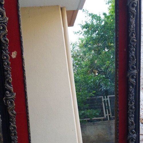 Vintage Love carved mirror used, large