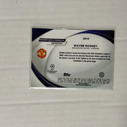 2023-24 Topps Chrome UEFA Club Competitions Starball Debuts Wayne Rooney card new