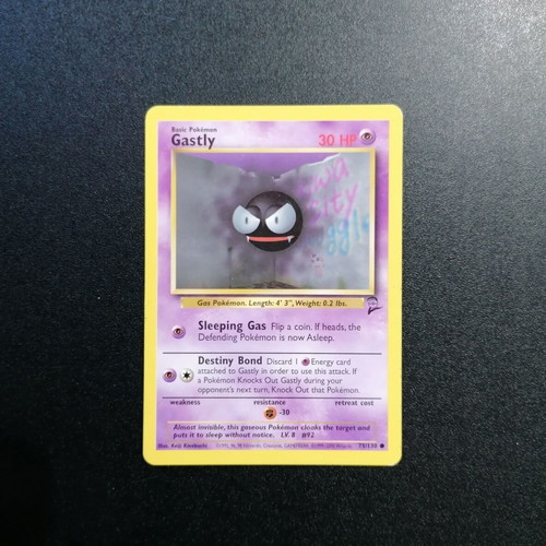 Pokémon Gastly Base Set 2 2000 card used, common, excellent condition