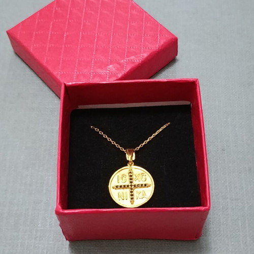 Gold-plated silver Konstantinato 925 necklace new with box and bag