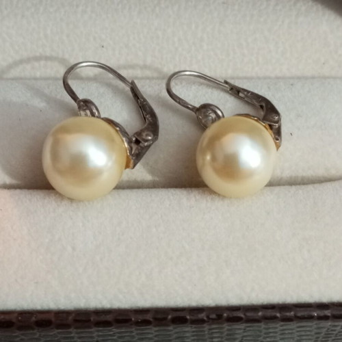 Silver 925 earrings with pearl