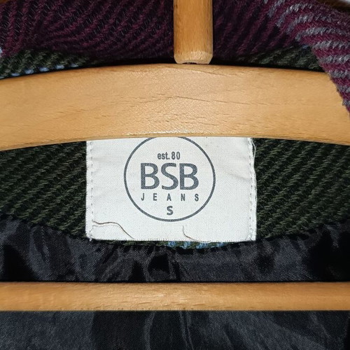 BSB women's long checkered coat used