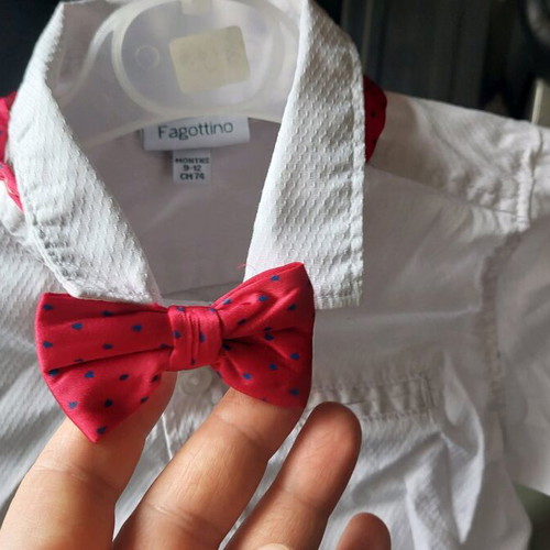 Marasil baptism set 12 months like new with shirt and bow tie