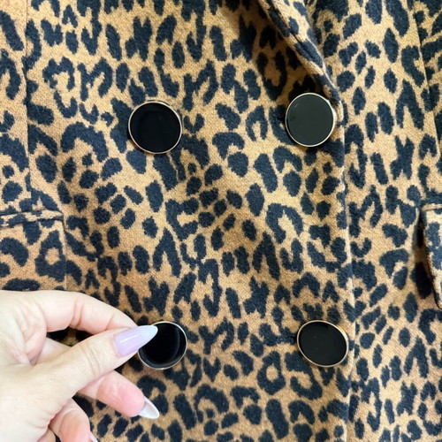 Λεπτό παλτό Zara μαύρο και καφέ σαν καινούργιο, μέγεθος M