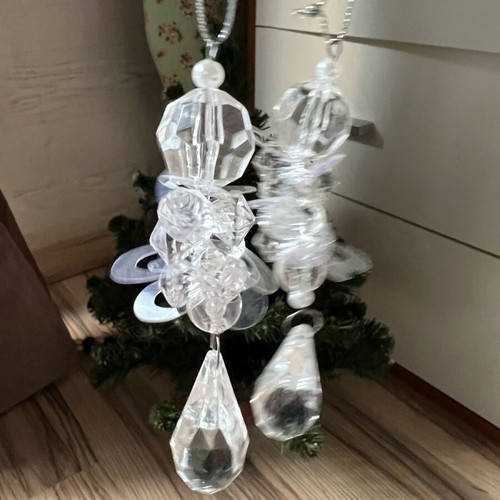 Paperchase London set of 20 used silver Christmas tree decorations