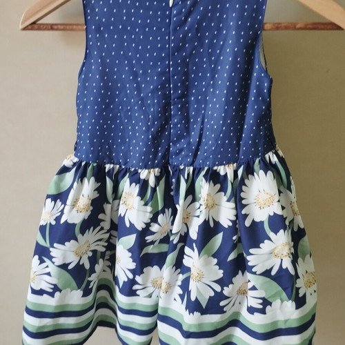 Moonstar dress for 6-year-old girl with daisy and polka dot design