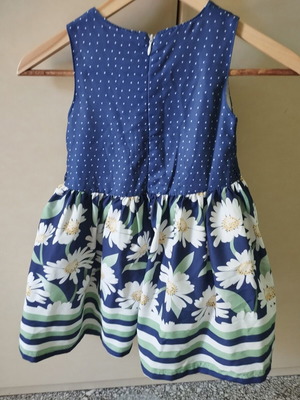 Moonstar dress for 6-year-old girl with daisy and polka dot design