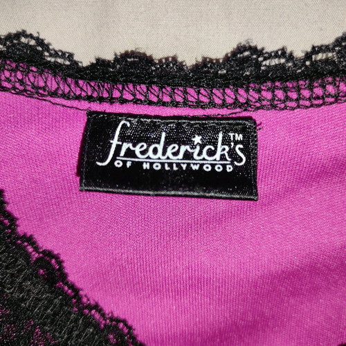Vintage Frederick's of Hollywood lace overlay top like new
