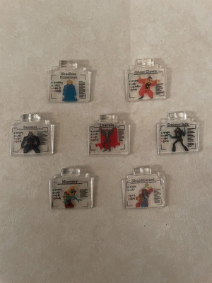 Playmobil Scooby Doo ghost cards used, set of 7
