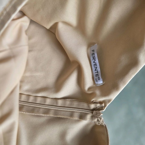 Dress with lining beige, like new, size L