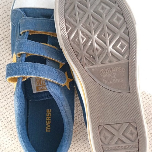 Converse παιδικά αθλητικά μεταχειρισμένα, μέγεθος 37, μπλε και κίτρινα