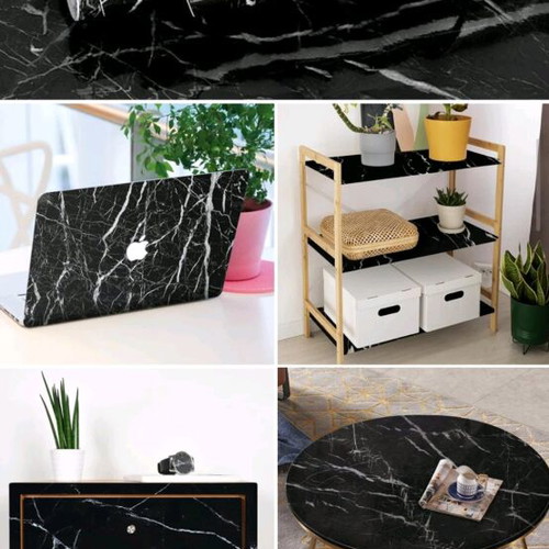 Premium Black Marble Luxe adhesive roll 60cm x 3m new, waterproof
