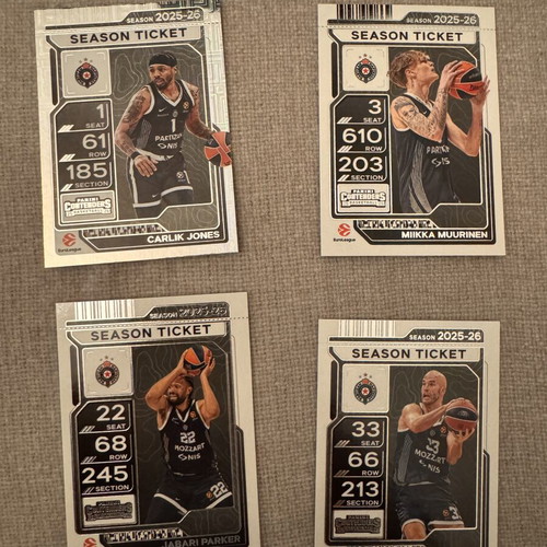 Partizan Belgrade Panini EuroLeague Cards lot of 21, like new