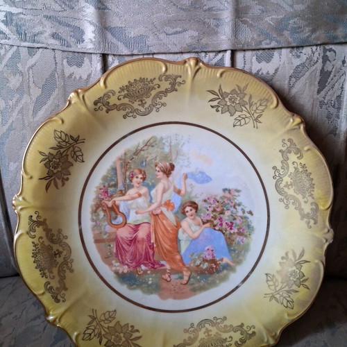 Bavarian baroque antique plate from 1950 like new