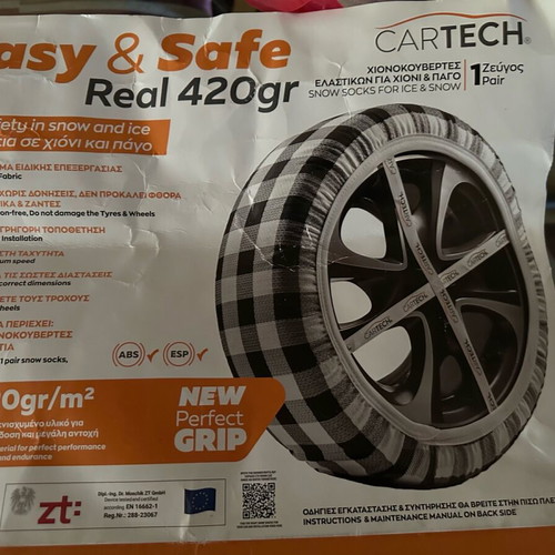 Snow socks new for tire size 175 65 R14