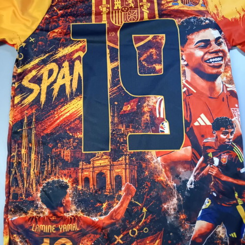 Lamine Yamal 19 Spain commemorative acrylic T-shirt