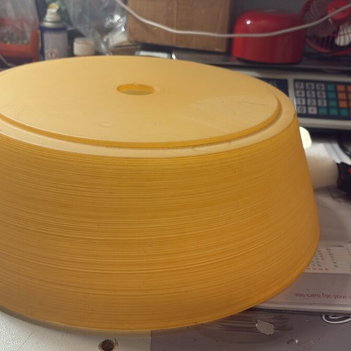 Ceiling light glass dome honey color 44cm new
