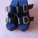Black platform sandals size 36