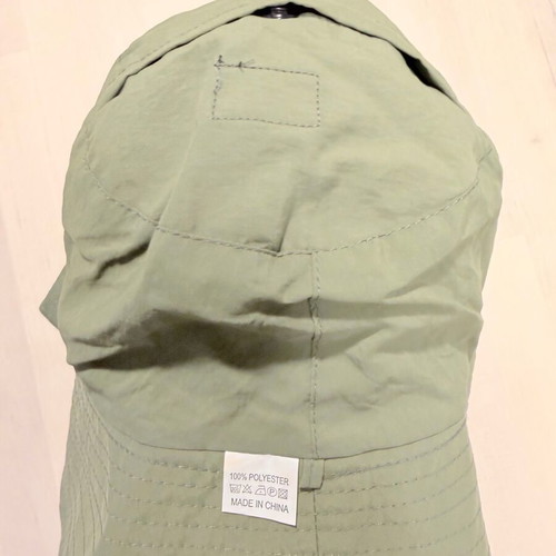 Khaki beach hat Small new with case