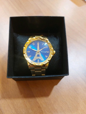 Wristwatch with gold bracelet new, diameter 38mm