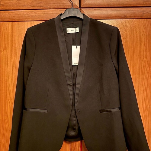 Mango jacket new with satin details, size L