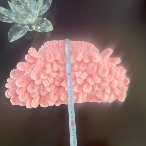 Handmade puffy bag like new, pink handbag