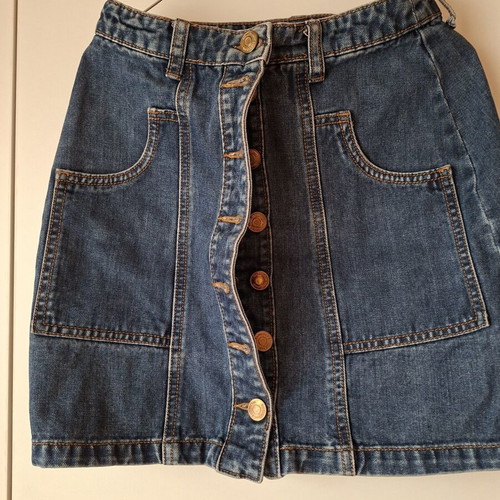 Stradivarius denim skirt like new, blue, size XS