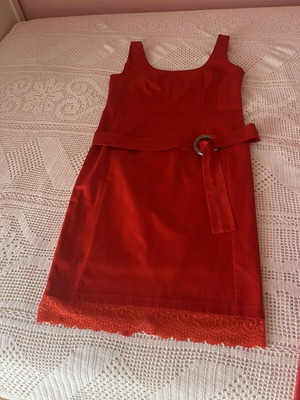 Women's red dress used, size M 38 10