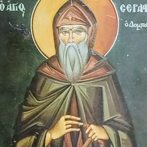 Wooden icon of Saint Seraphim of Domboyti used, decorative