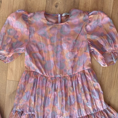 & Other Stories Voluminous Puff Sleeve Midi Dress Size S like new, colorful