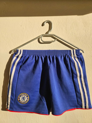 Adidas Chelsea FC 2008/09 μεταχειρισμένο ποδοσφαιρικό σορτς μπλε με λευκές λεπτομέρειες