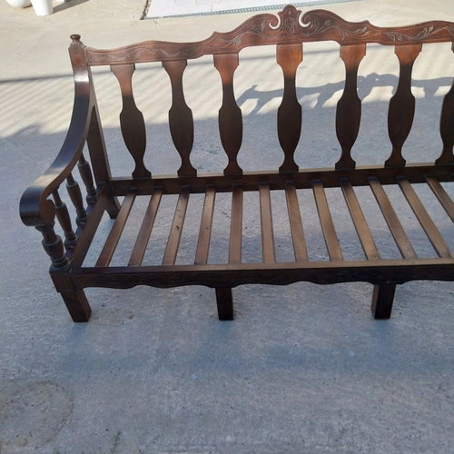 Monastic three-seat sofa with armchair used