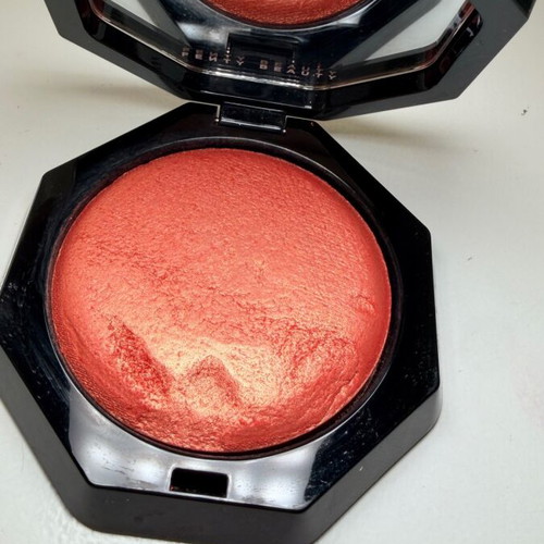 Fenty Beauty blush highlighter used, peach coral orange shimmer