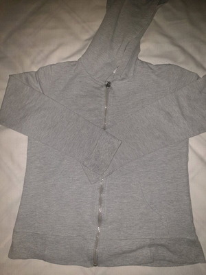 Jacket with hood and pockets used, grey, for 9-10 years