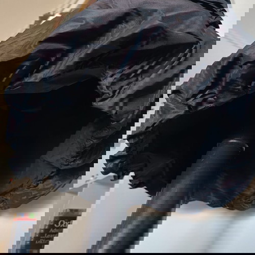 Max Mara draped silk skirt M new, brown