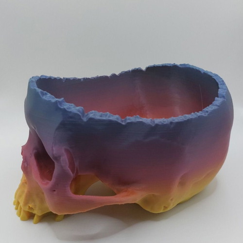 Table decorative skull colorful, new, 3D printed