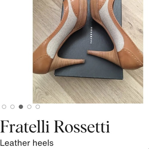 Fratelli Rossetti peep toe pumps used, beige size 38.5