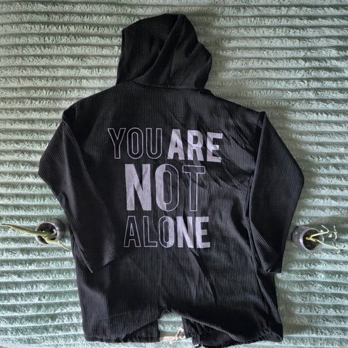 You Are Not Alone oversized jacket like new, black, one size