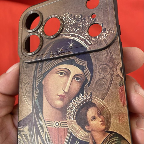 iPhone 17 Pro Max Silicone Case "Η Θεοτόκος με το Βρέφος Ιησού" New
