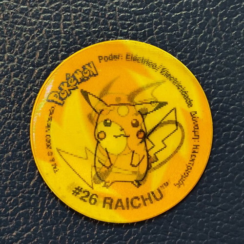 Pokémon Tazo 2 Holo Pikachu Raichu collectible used