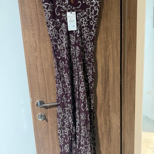 Burgundy dress Zara S with sequins new, mermaid style