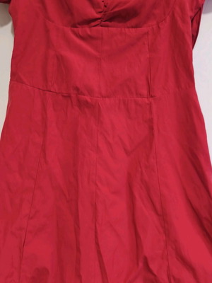 Women's red mini dress Medium Pink Woman like new with neckline