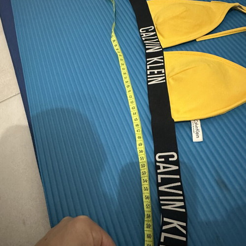 Calvin Klein bikini top, yellow, size S