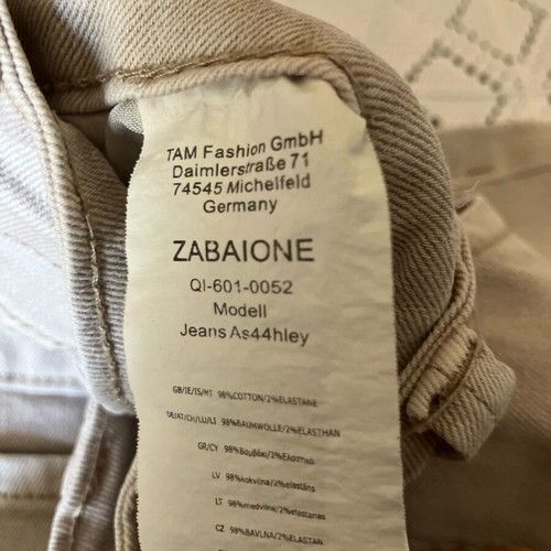 Zabaione cotton pants used, beige, size M