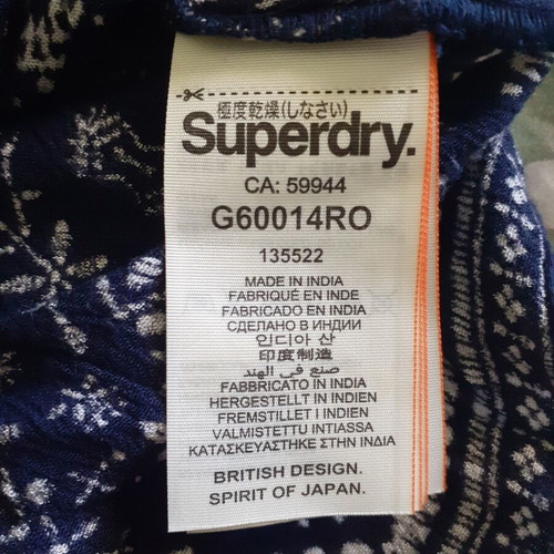 Superdry summer blouse like new, size small, 100% viscose