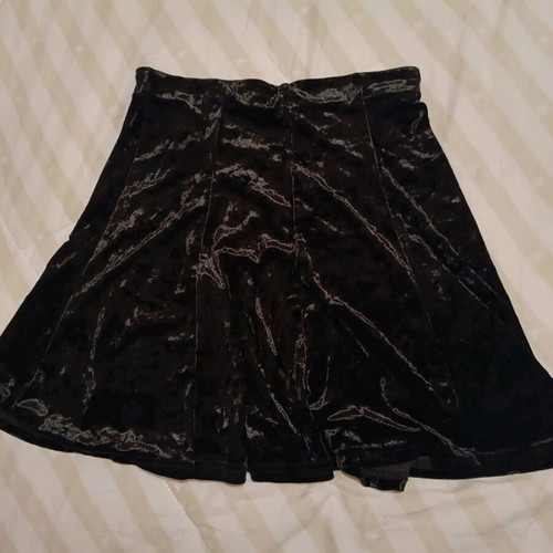 Velvet black short skirt size XS like new