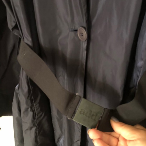 Add blue trench coat with belt and pockets like new, size 42