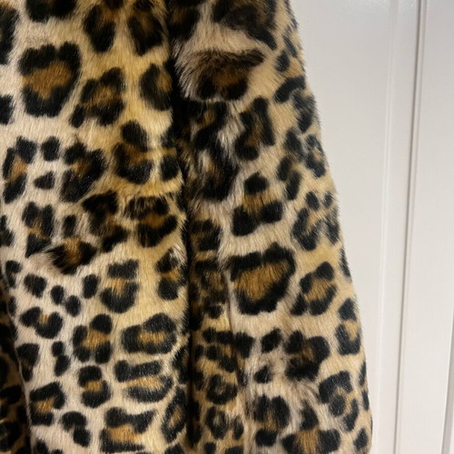 Animal Print Fur Coat Trilogy like new, brown